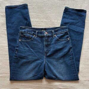 Express Women's Dark Blue Straight Ankle Jeans